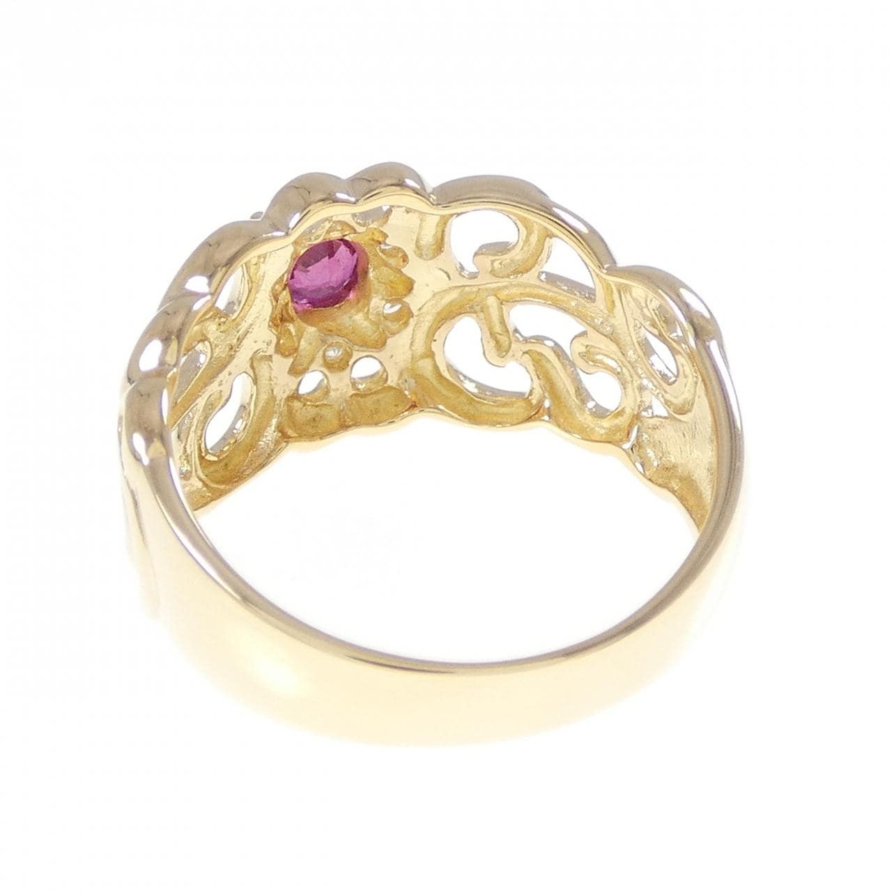 K18YG ルビー リング