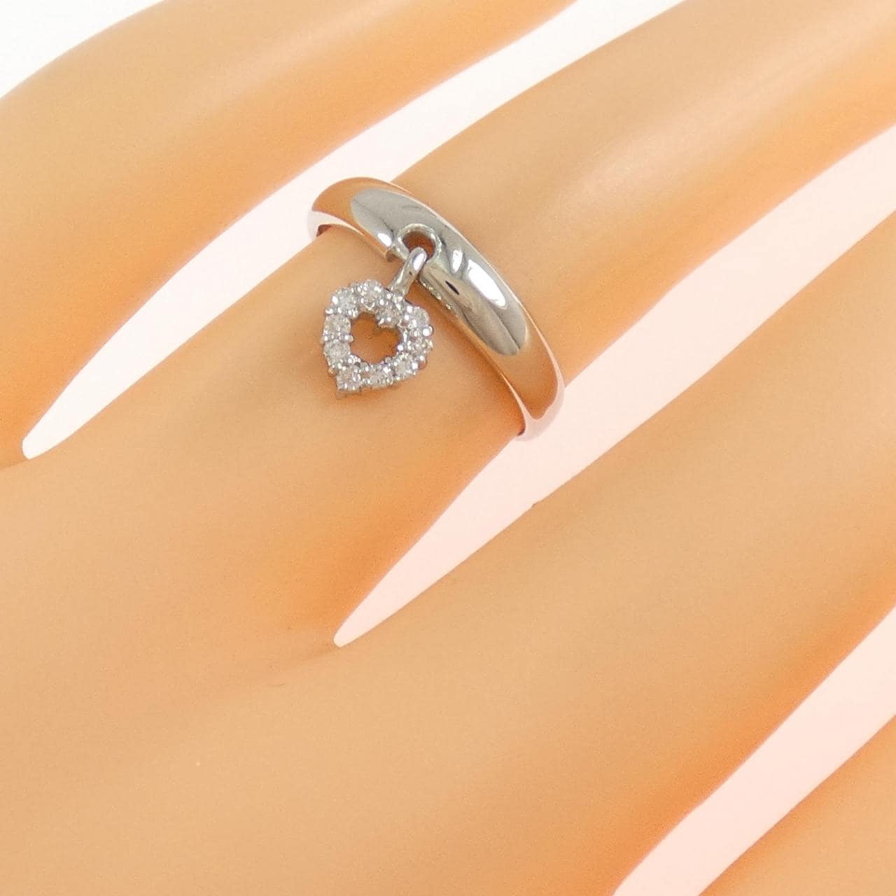 PT900 ハート ダイヤモンド リング 0.08CT