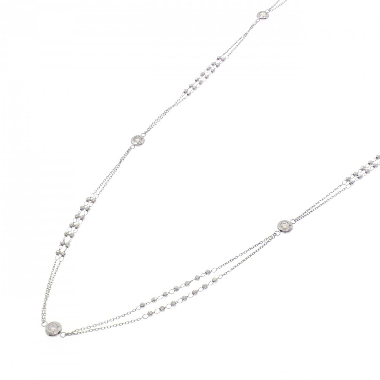 K18WG ダイヤモンド ネックレス 0.50CT