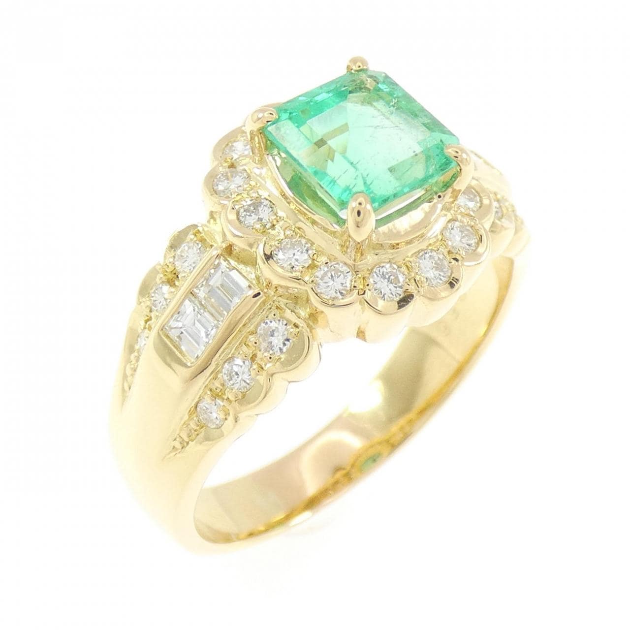 K18YG エメラルド リング 1.15CT