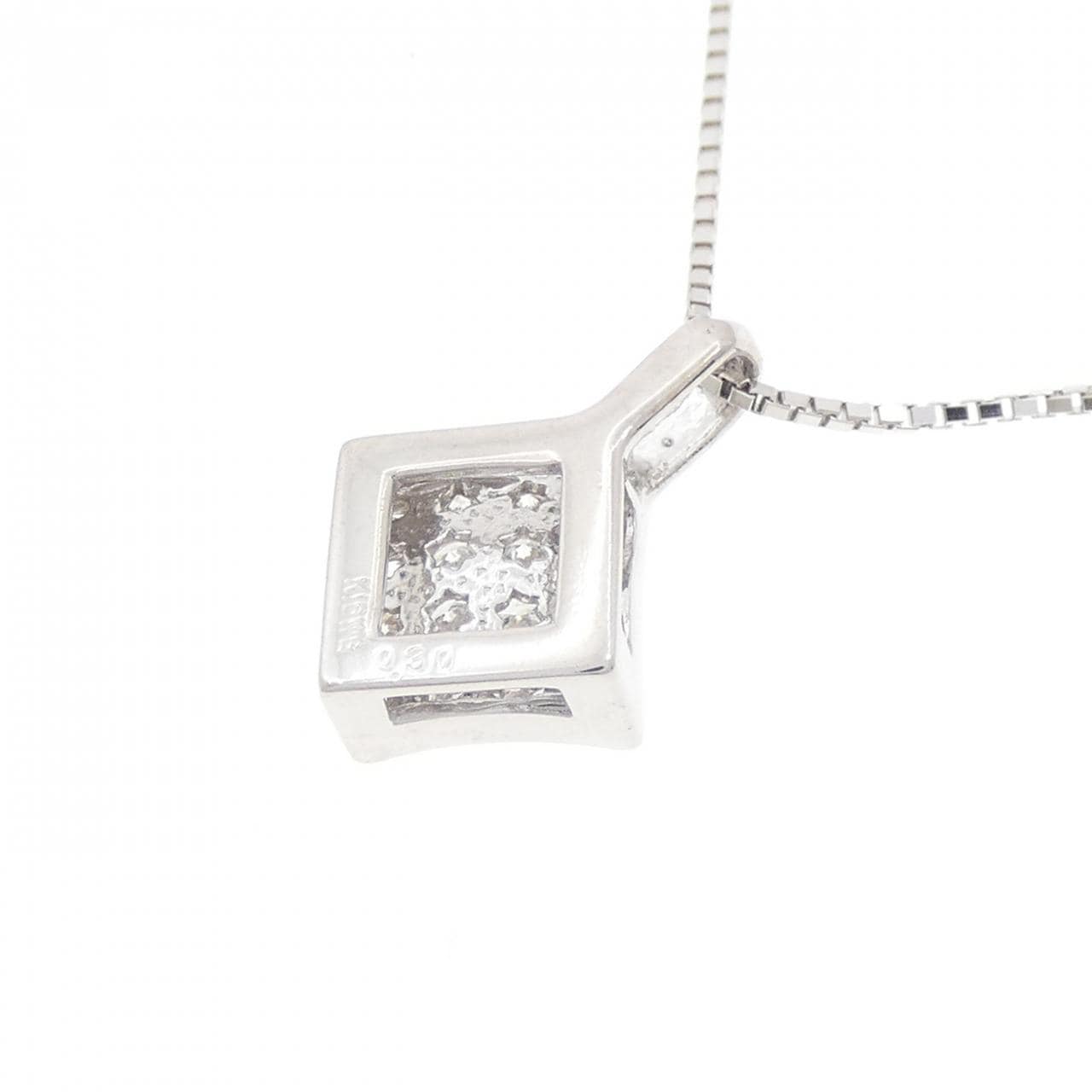 K18WG パヴェ ダイヤモンド ネックレス 0.30CT