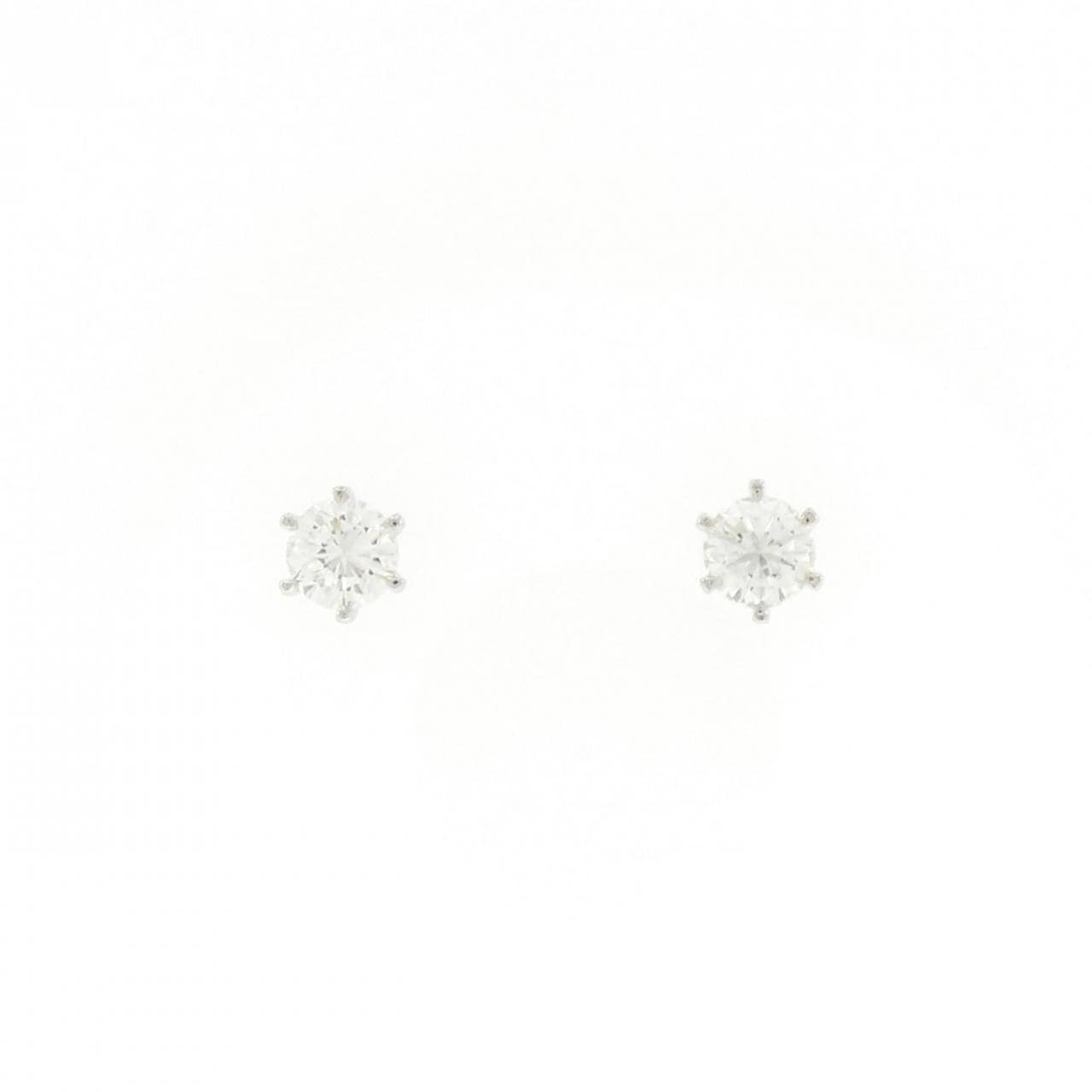 【リメイク】PT900/ST ダイヤモンド ピアス 0.253CT 0.254CT G SI1-2 Good