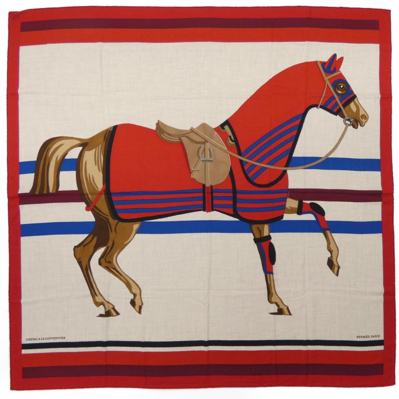 エルメス HERMES CHEVAL A LA COUVERTURE H243345S カレジェアン140 ショール