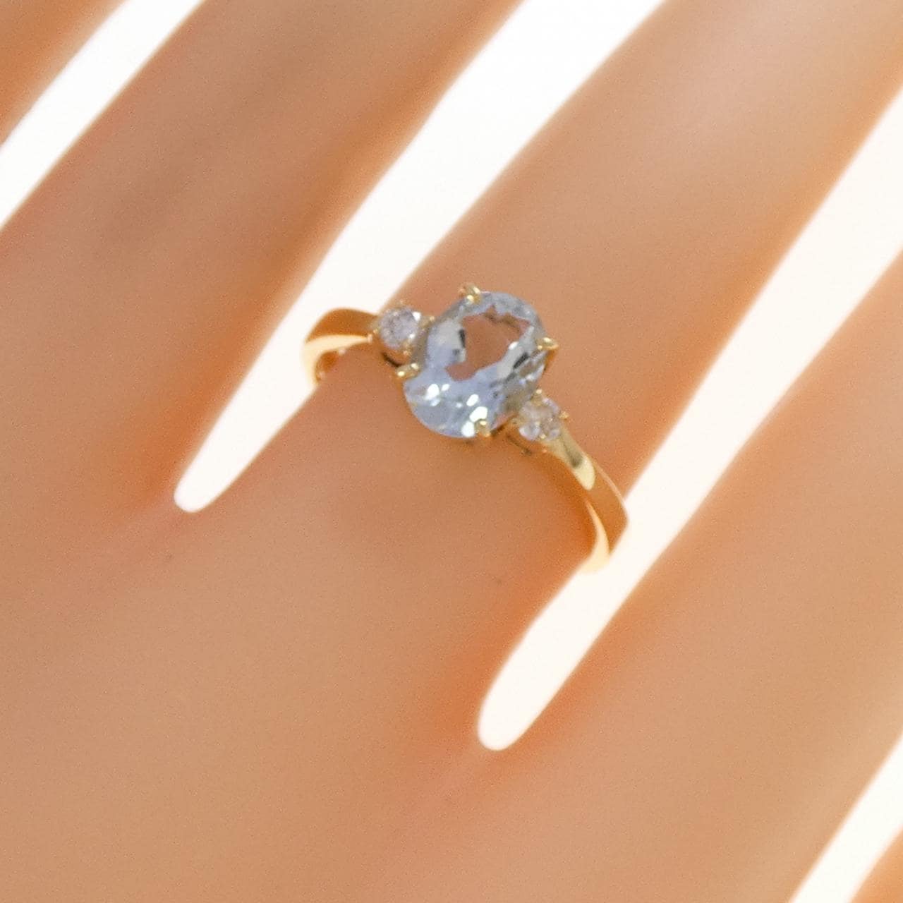 K18YG アクアマリン リング