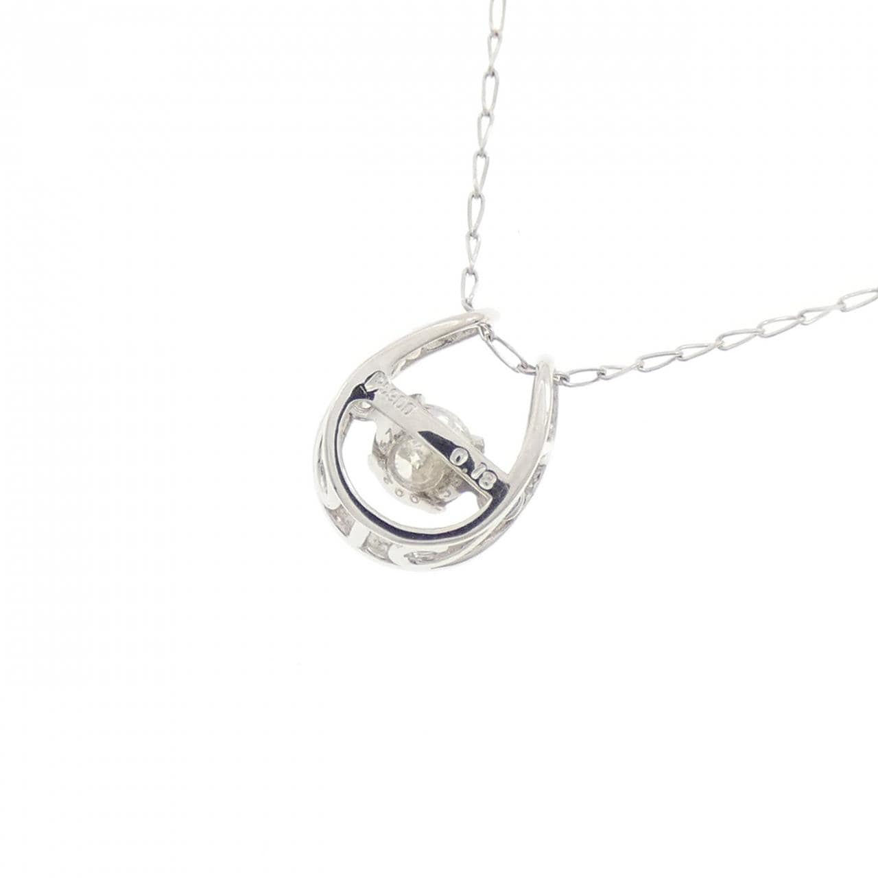 PT900/PT850 ホースシュー ダイヤモンド ネックレス 0.18CT