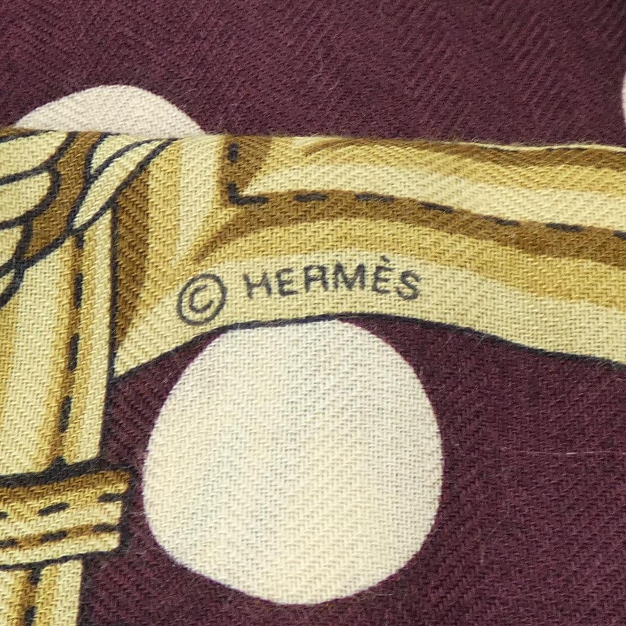 エルメス HERMES CLIC CLAC A POIS カレジェアン140. ショール