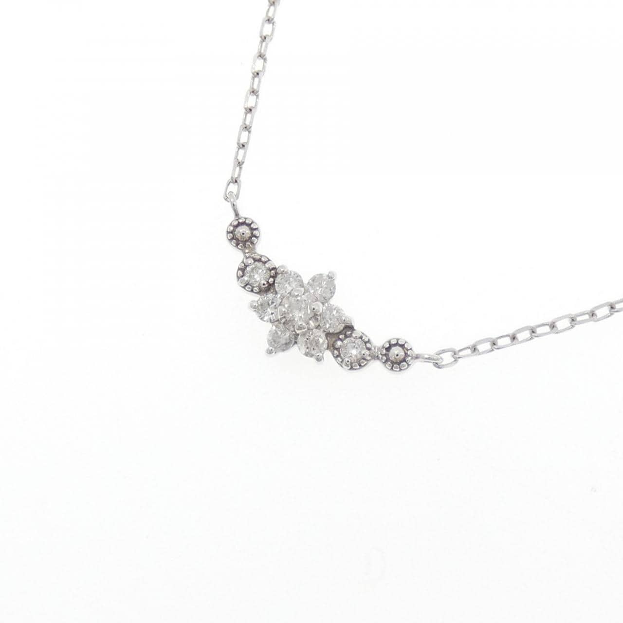 K10WG ダイヤモンド ネックレス 0.10CT