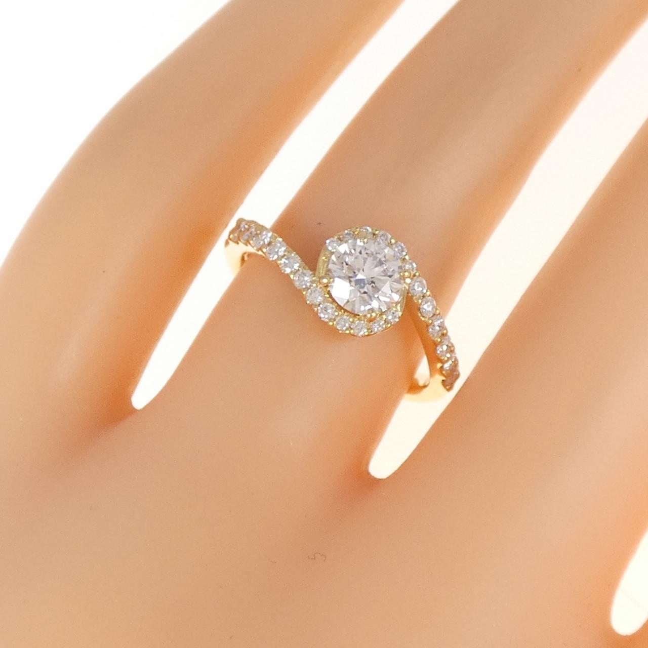 【リメイク】K18YG ダイヤモンド リング 0.543CT F SI2 EXT