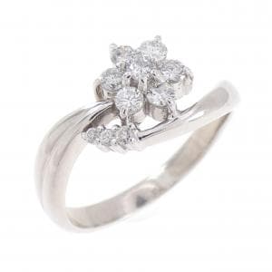 PT900 フラワー ダイヤモンド リング 0.30CT
