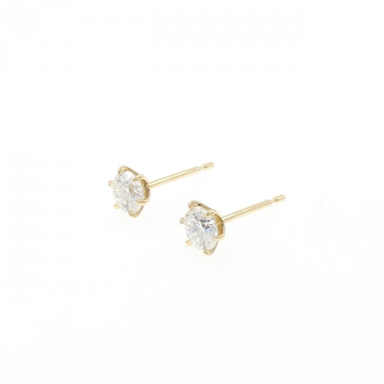 【リメイク】K18YG/ST ダイヤモンド ピアス 0.303CT 0.318CT G SI1-2 3EXT-EXT H&C