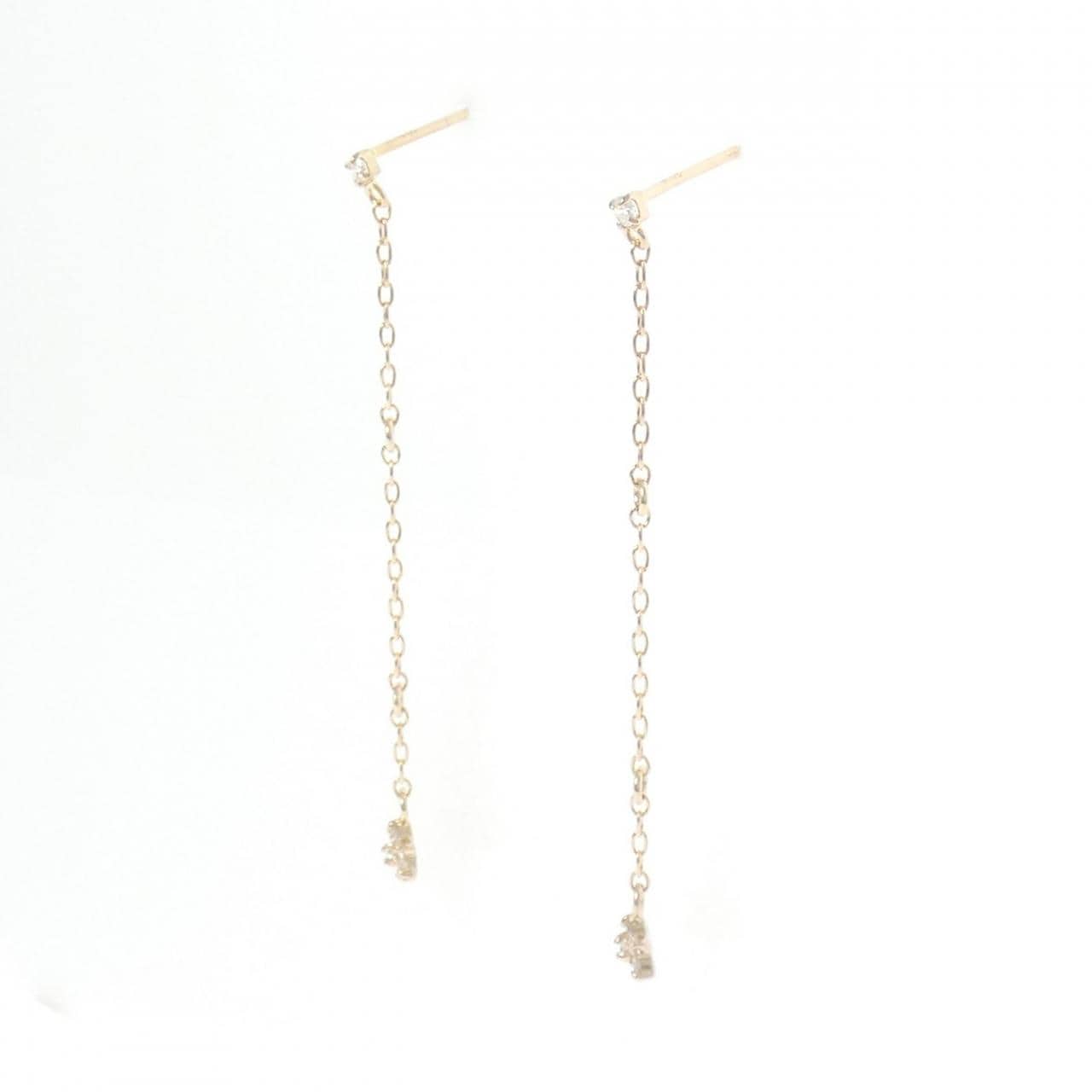 K18PG ダイヤモンド ピアス 0.12CT