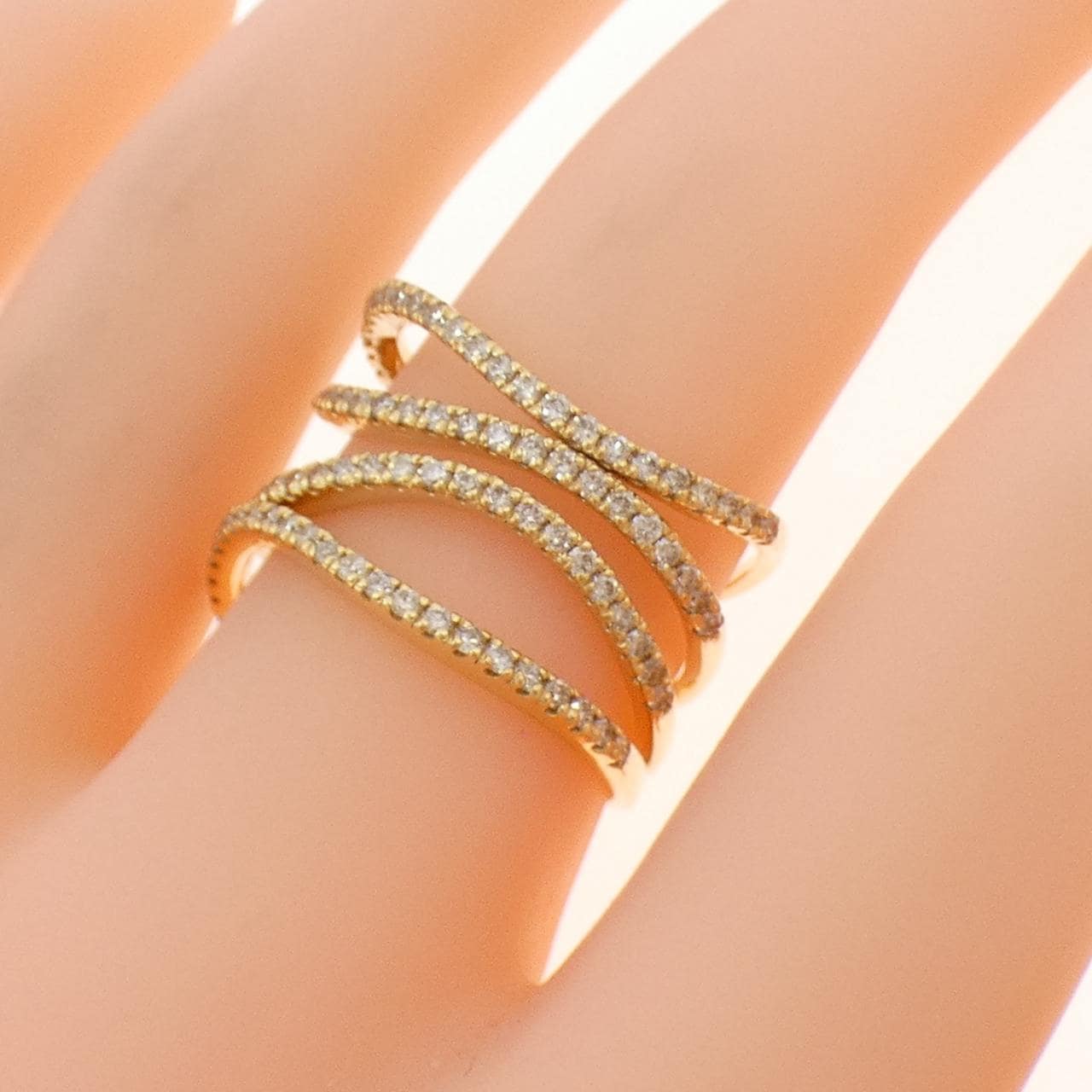 K18YG ダイヤモンド リング 0.75CT