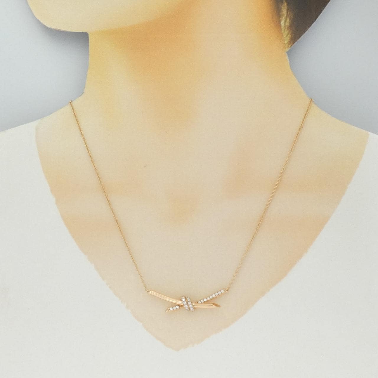 ティファニー ノット ネックレス 0.25CT