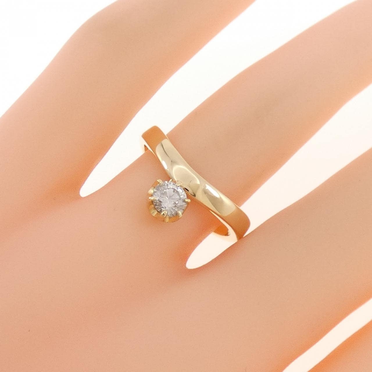 K18YG ダイヤモンド リング 0.31CT