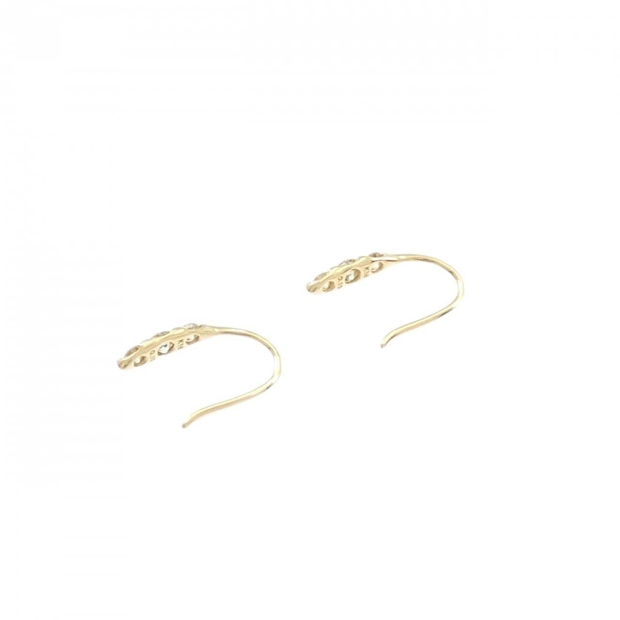 K18YG ダイヤモンド ピアス 0.20CT