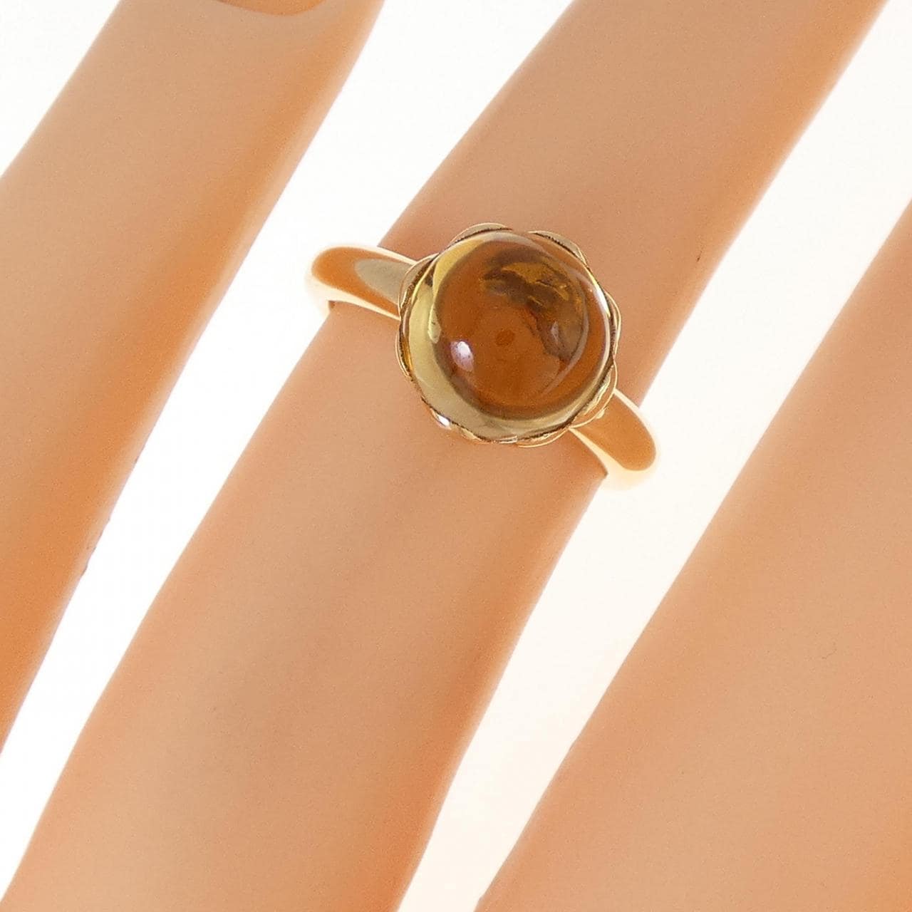 K18YG citrine ring