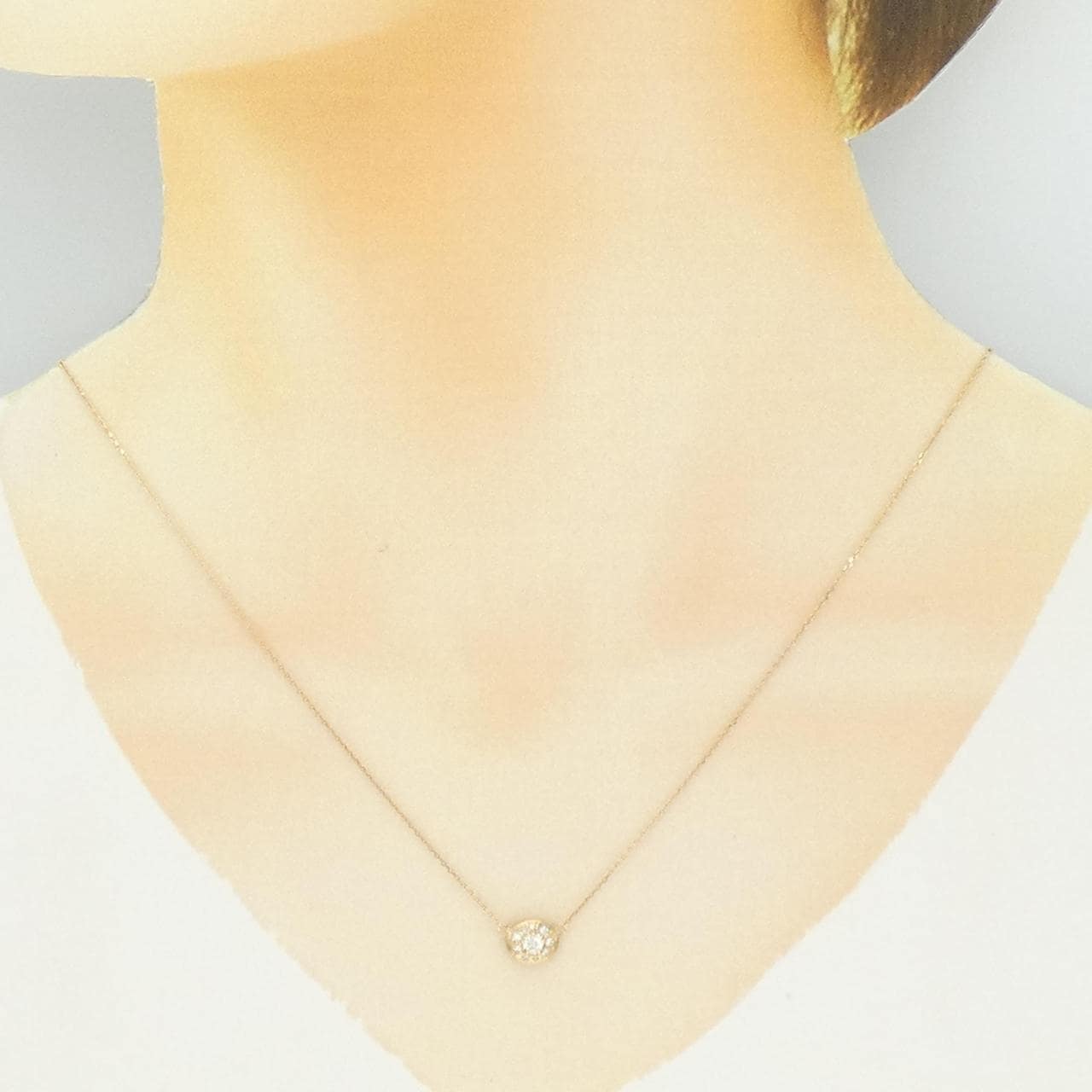 K18YG ダイヤモンド ネックレス 0.096CT