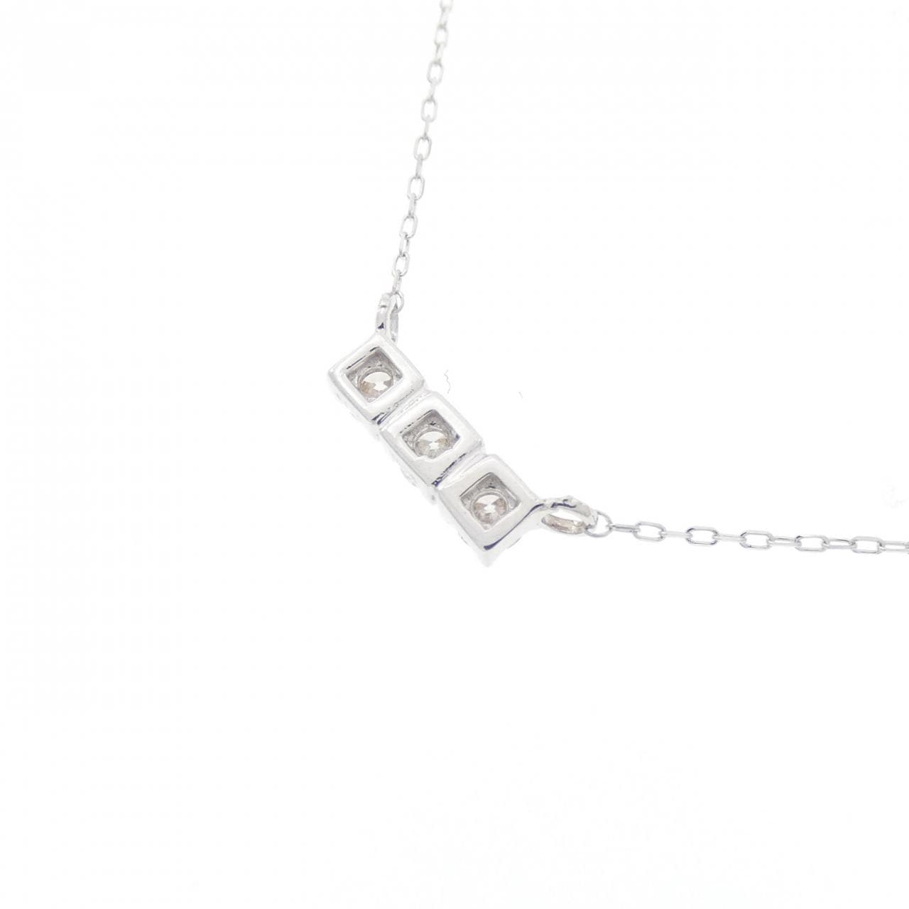 K18WG ダイヤモンド ネックレス 0.15CT