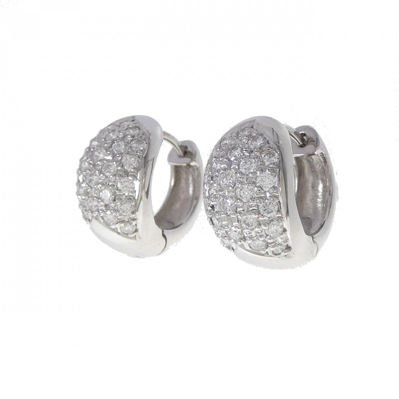 K18WG ダイヤモンド ピアス 1.00CT