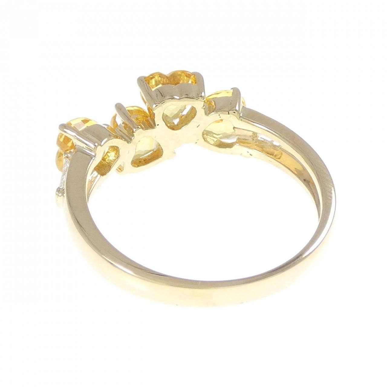 18KYG ハート サファイヤ リング 2.49CT