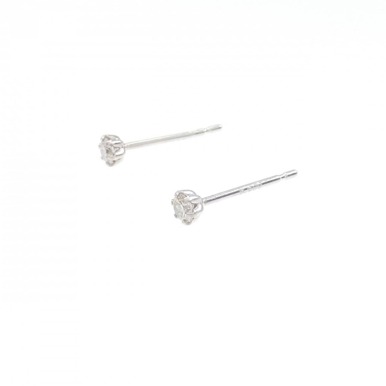 【新品】PT900 ソリティア ダイヤモンド ピアス 0.10CT