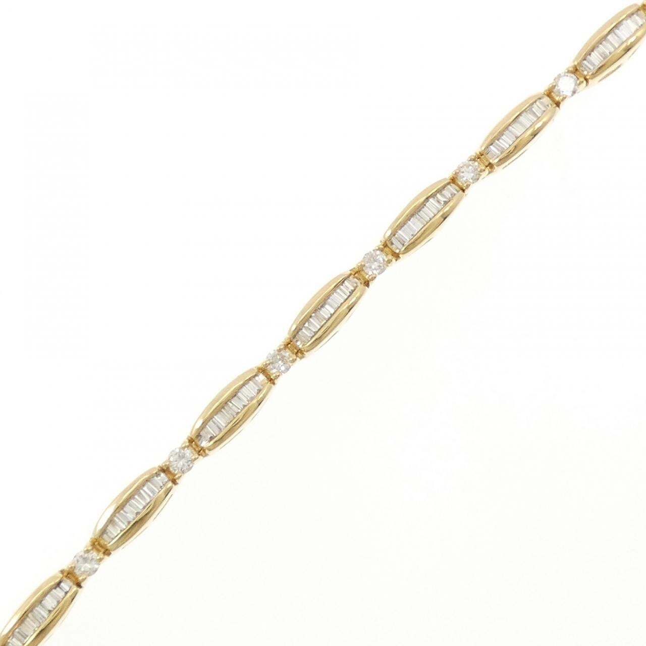 K18YG ダイヤモンド ブレスレット 2.0CT