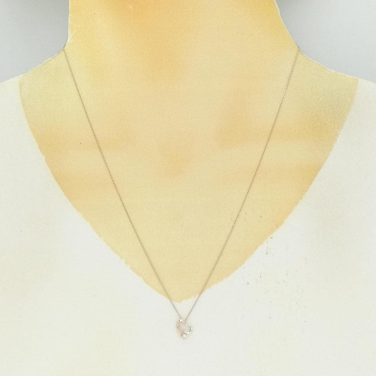スタージュエリー ハート ダイヤモンド ネックレス 0.01CT