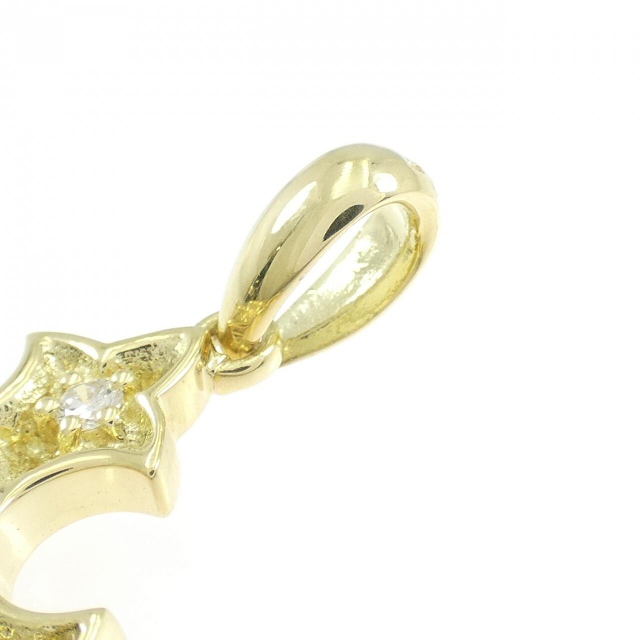 K18YG クロス ダイヤモンド ペンダント 0.32CT