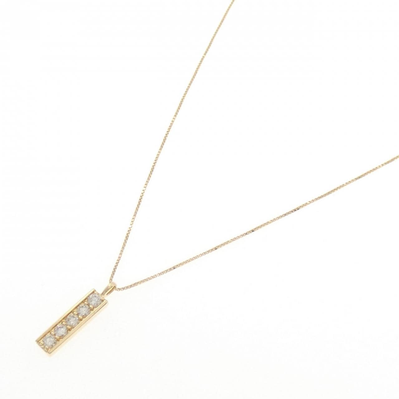K18YG ダイヤモンド ネックレス 0.19CT