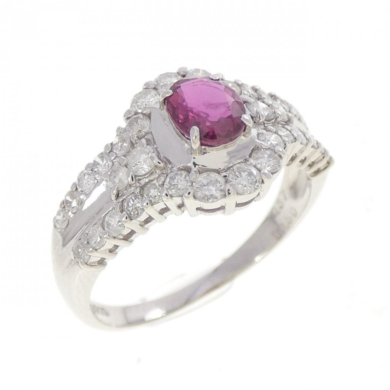 PT900 ルビー リング 0.37CT
