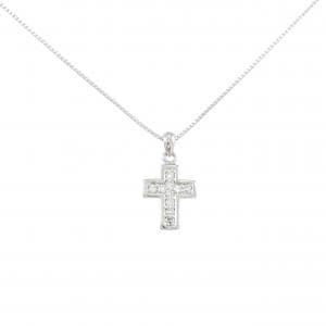 PT900/PT850 クロス ダイヤモンド ネックレス 0.13CT