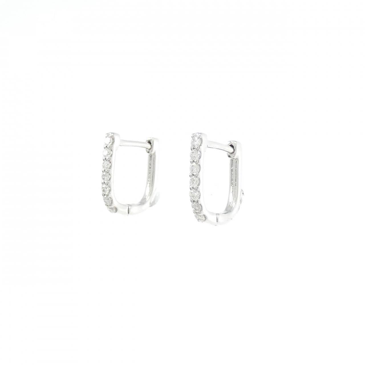 K18WG ダイヤモンド ピアス 0.08CT