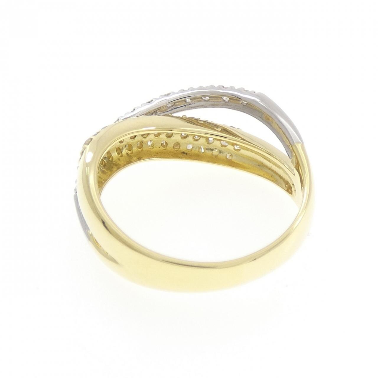 K18YG/PT900 ダイヤモンド リング 0.54CT