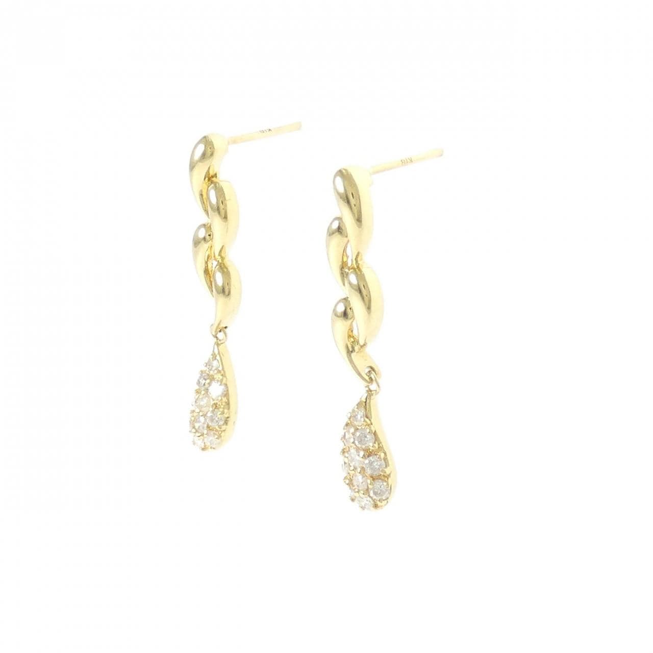 K18YG ダイヤモンド ピアス 0.30CT