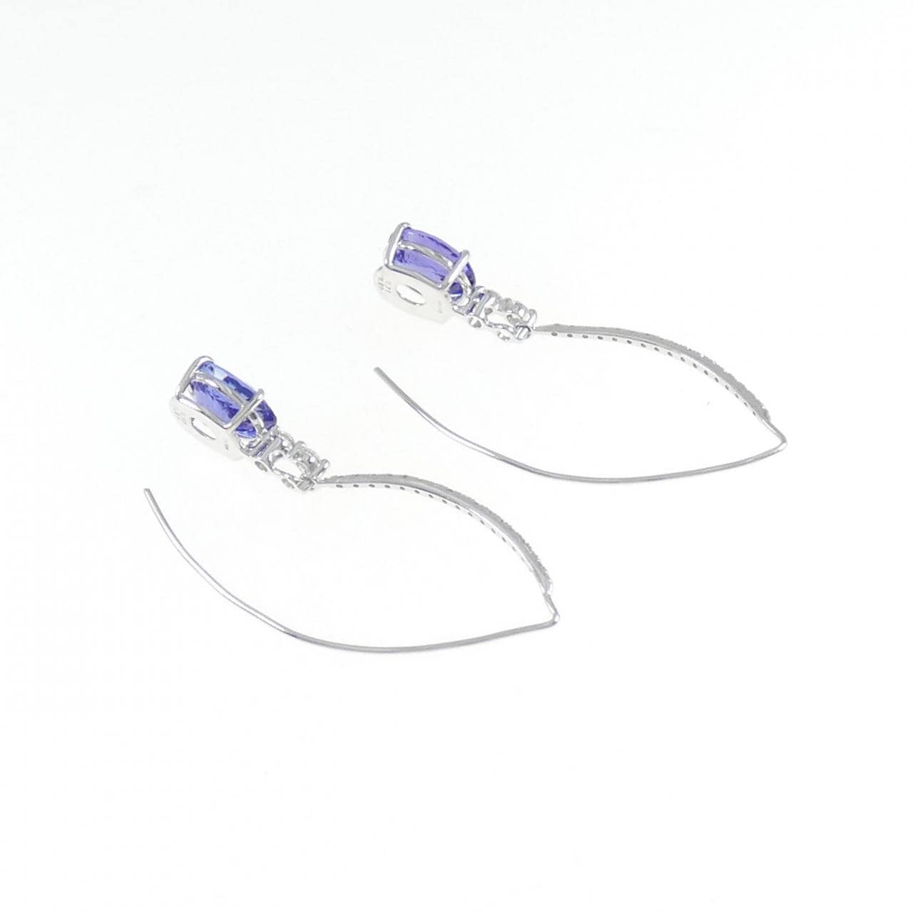 PT/K18WG Tanzanite Earrings 5.28CT