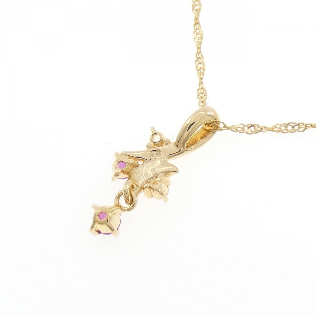 K18YG ルビー ネックレス