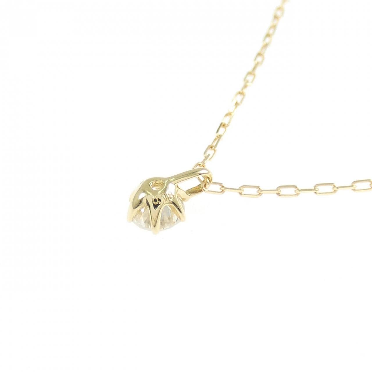 K18YG ソリティア ダイヤモンド ネックレス 0.18CT