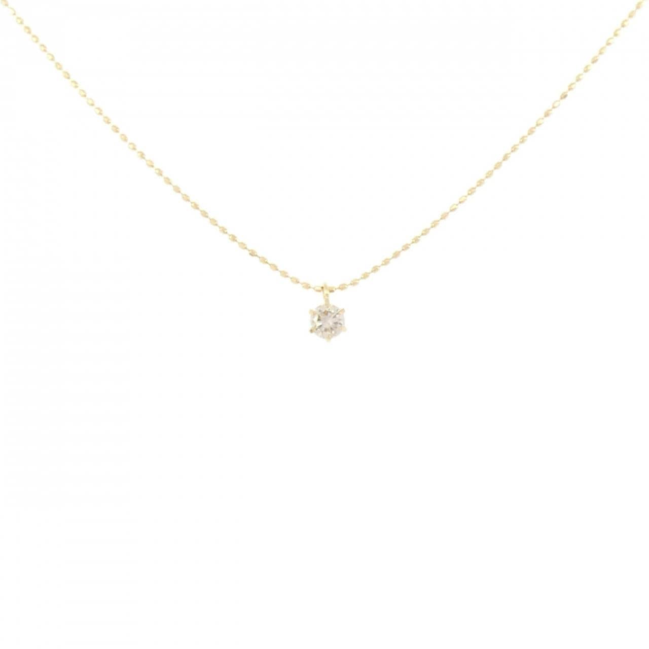 K18YG ソリティア ダイヤモンド ネックレス 0.08CT