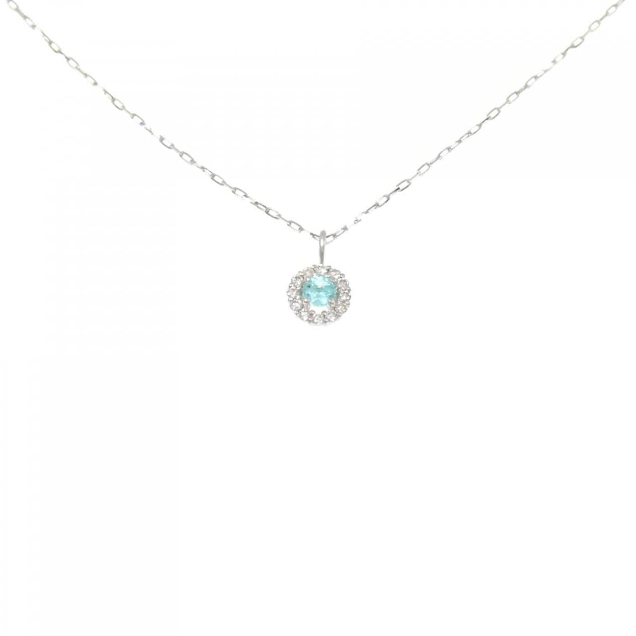 PT900 トルマリン ネックレス 0.04CT