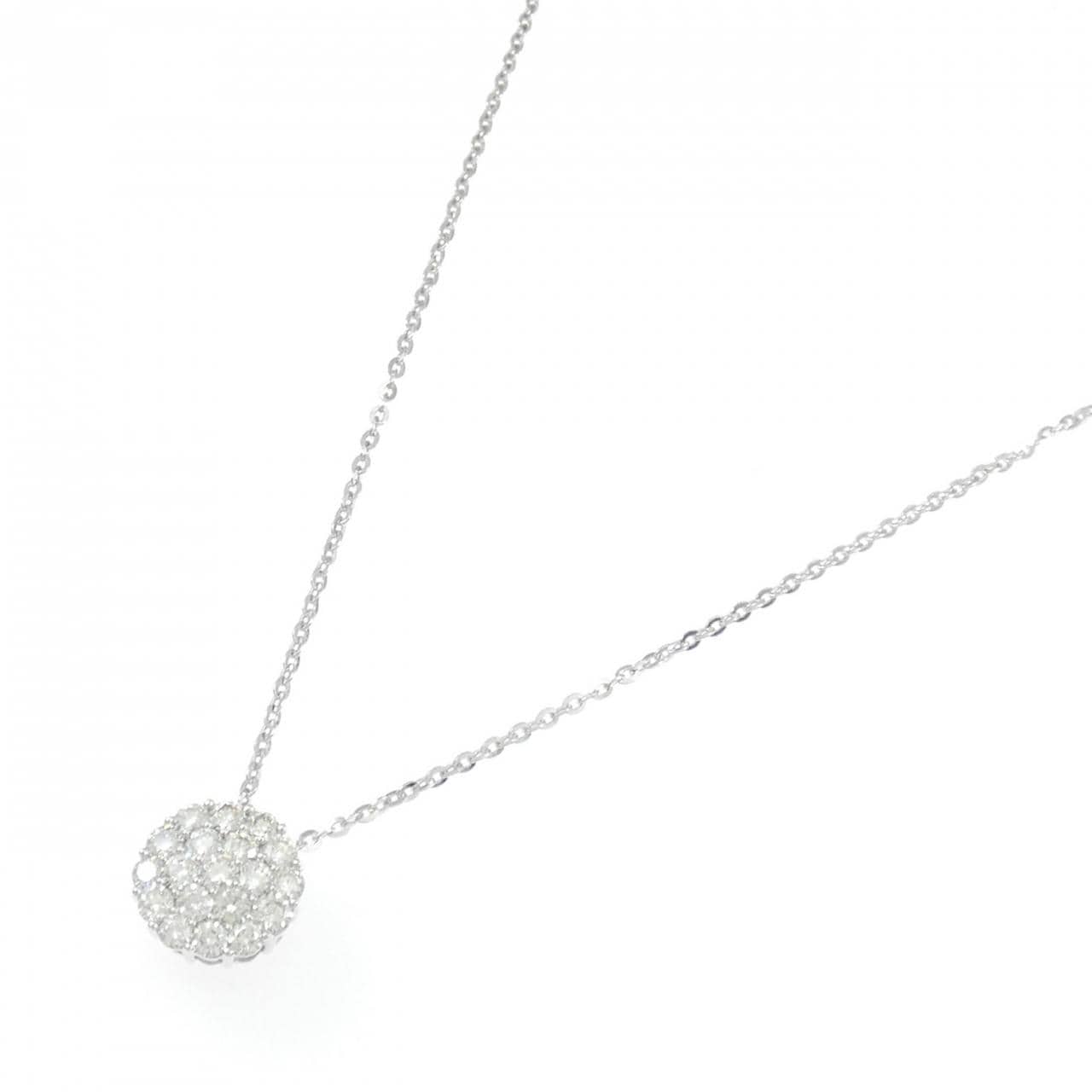 K18WG ダイヤモンド ネックレス 1.00CT