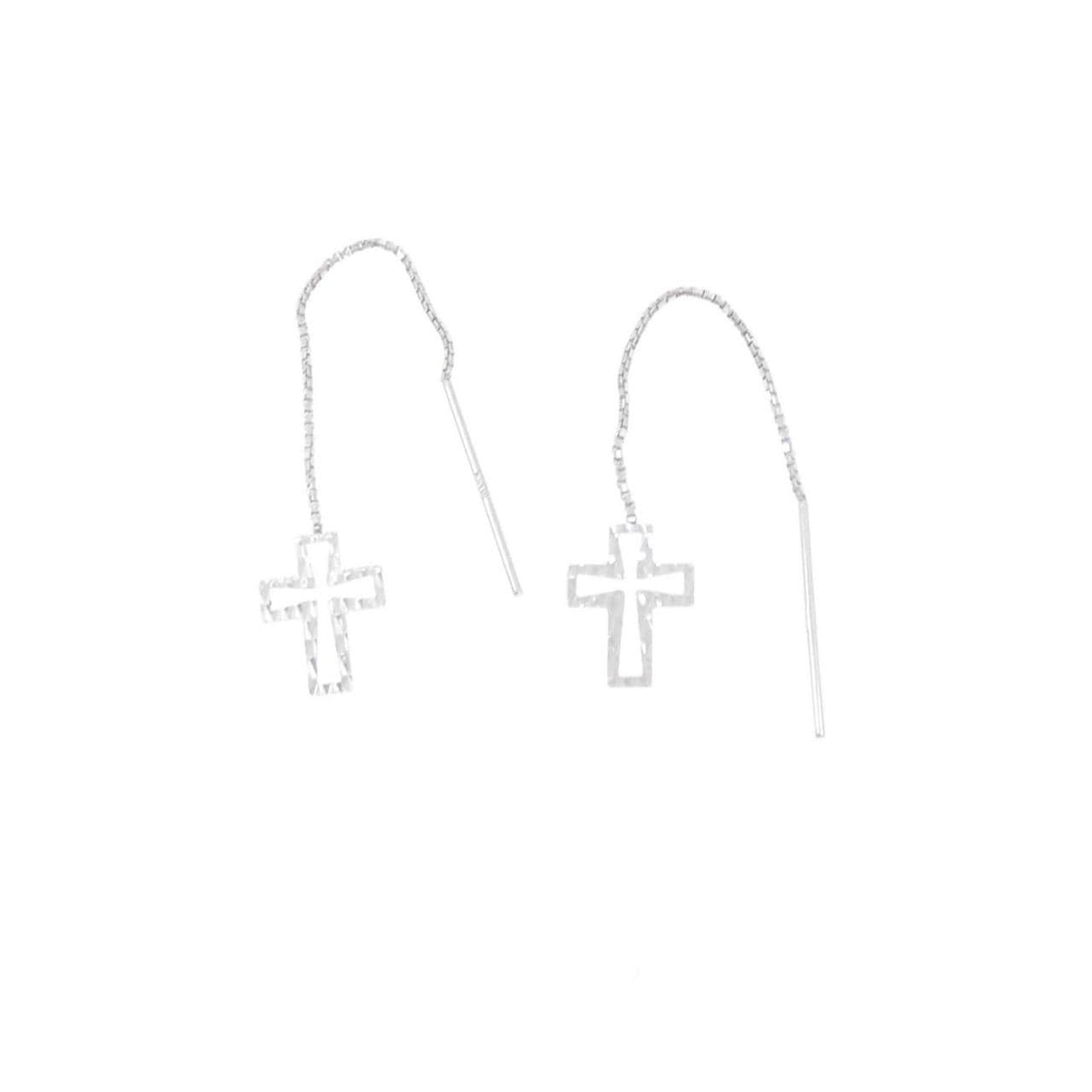 K14WG クロス ピアス