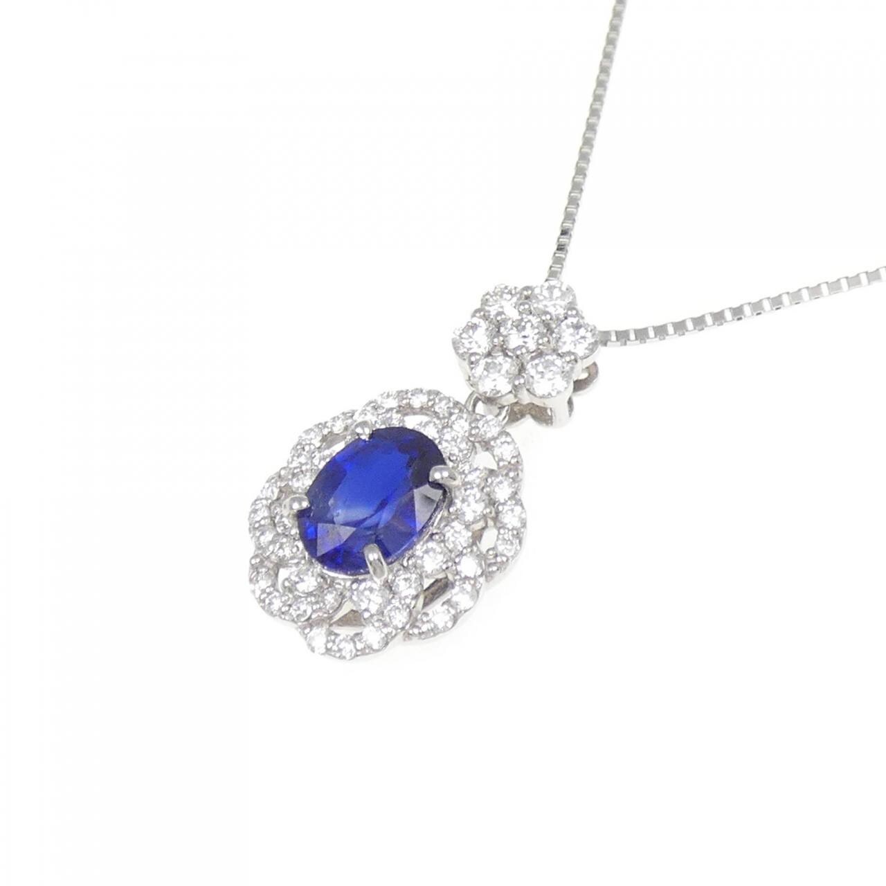 PT サファイヤ ネックレス 1.06CT