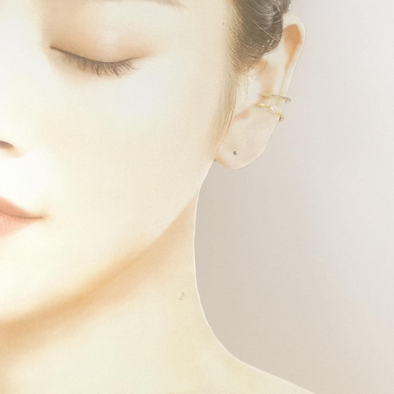 K18YG ダイヤモンド イヤーカフ 0.16 片耳