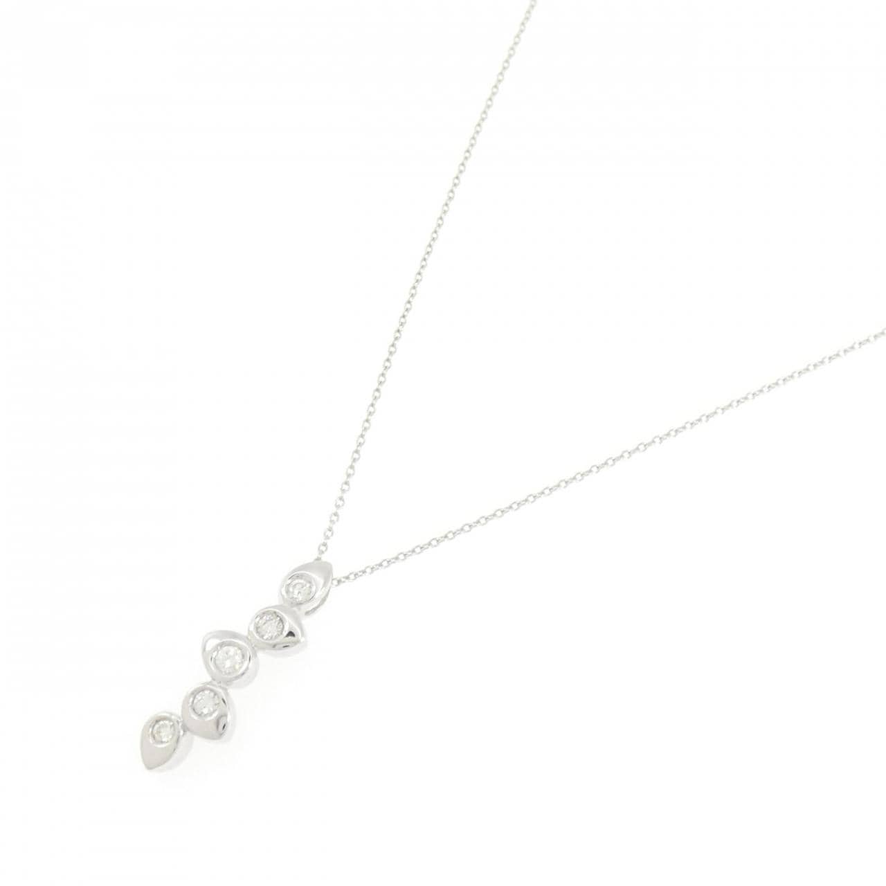 K18WG ダイヤモンド ネックレス 0.20CT