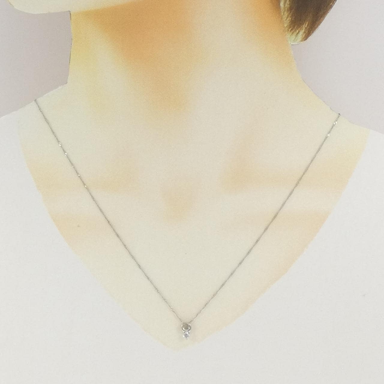 PT900/PT850 ダイヤモンド ネックレス 0.10CT
