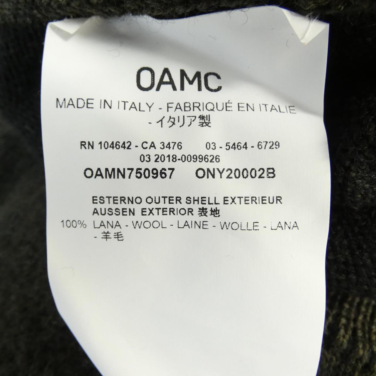 オーエーエムシー OAMC OAMN750967 ニット