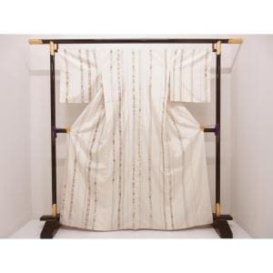 訪問着　紬織　刺繍加工