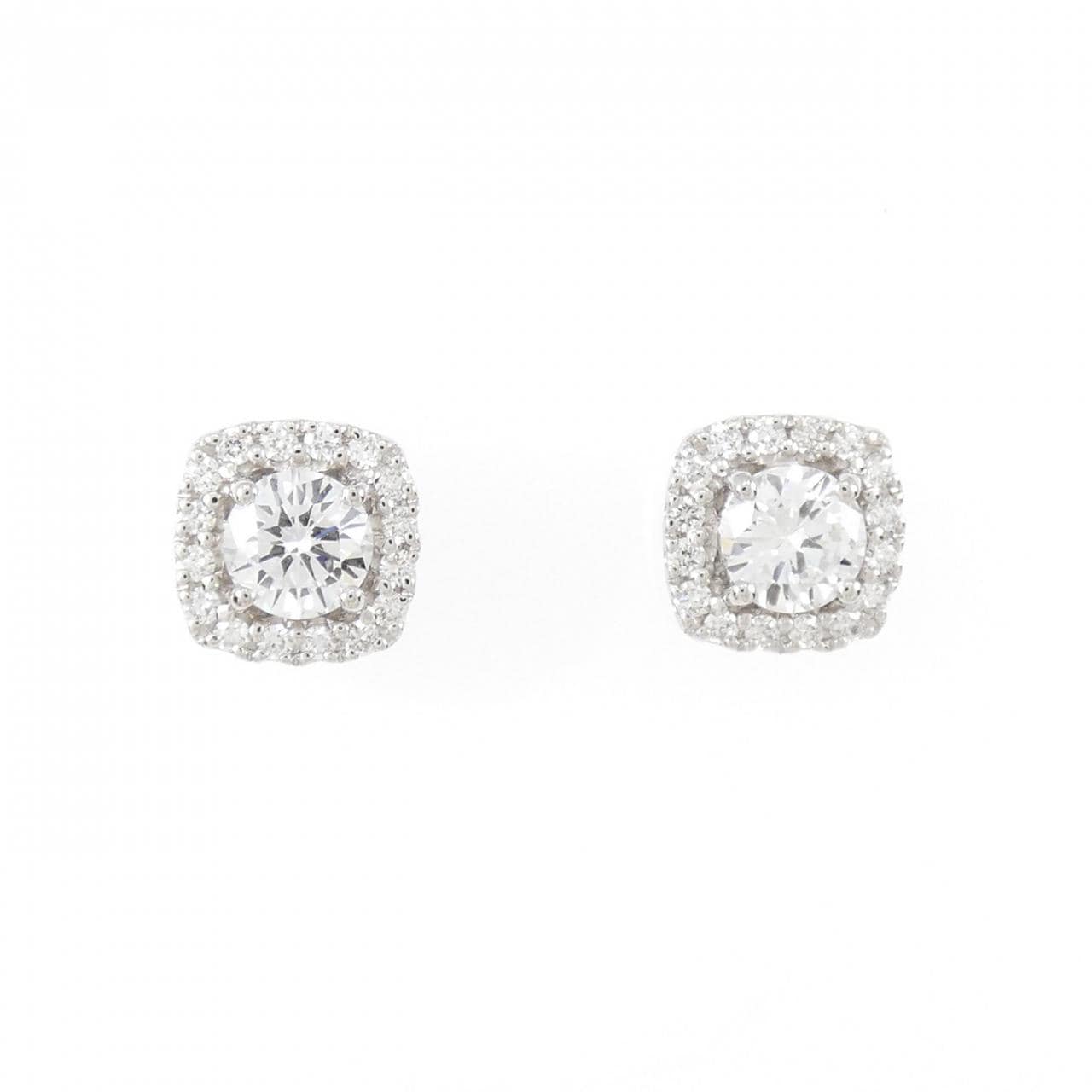 【リメイク】PT/ST ダイヤモンド ピアス 0.319CT 0.322CT D VS1 Good