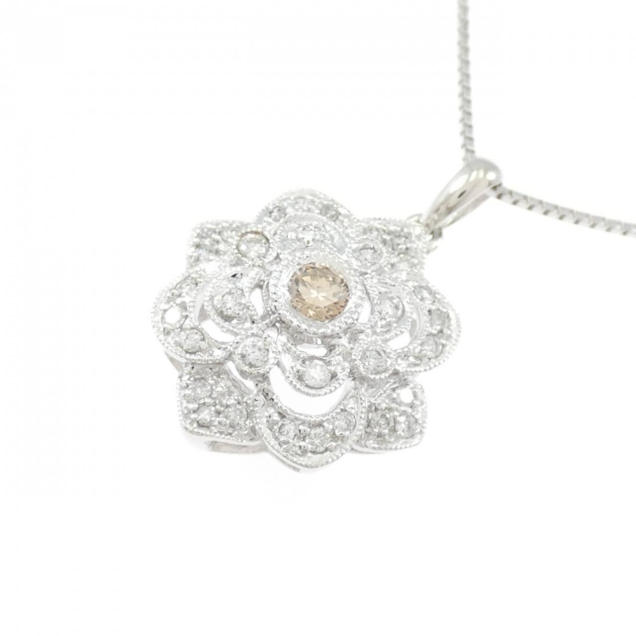 K18WG ダイヤモンド ネックレス 0.40CT