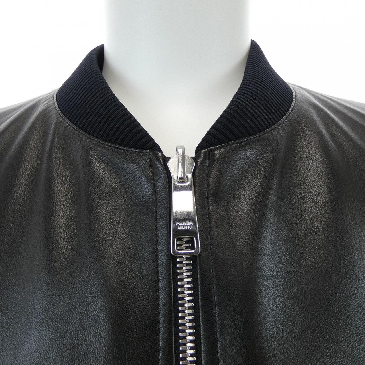 プラダ PRADA トライアングルロゴ UPW280 SOOO 038 レザージャケット